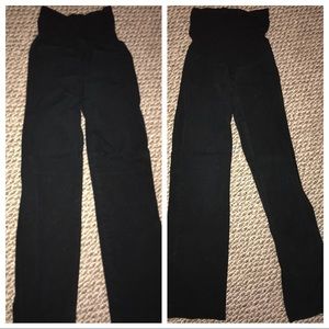 Black, over the belly, maternity dress pants, med